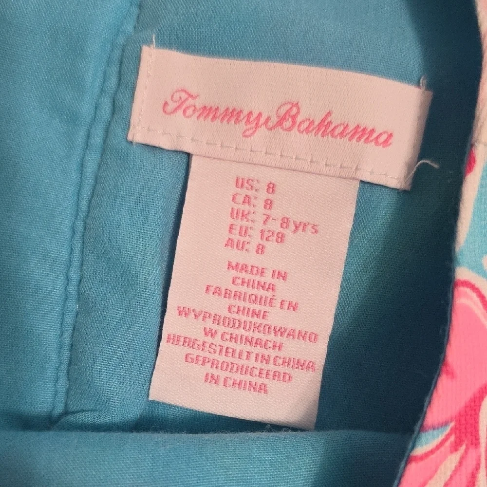 Tommy Bahama Pink And Green Dress Size 8